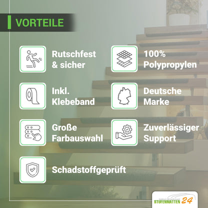 Kettelservice-Metzker Stufenmatten Rambo 15er Set halbrund dunkelgrau
