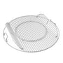 Onlyfire Edelstahl Grillrost Ø 54,5 cm für Weber 57 cm Kugelgrill mit Griffen und herausnehmbarem Mittelteil