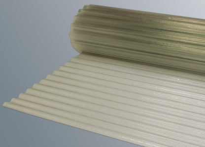 Unbekannt Polyester Wellbahn Kurzrolle - natur transparent 1000x150cm