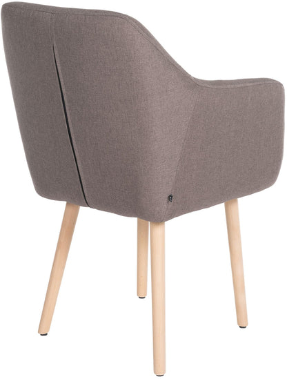CLP Esszimmerstuhl Utrecht Stoffbezug Taupe Naturholz