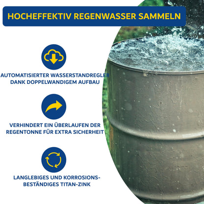 SÜDMETALL Regenwassersammler für Fallrohr - Titanzink 100mm