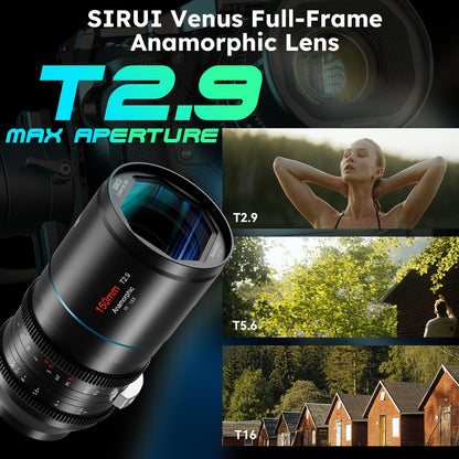 SIRUI Venus 150mm T2.9 1.6X Anamorph Vollformat Objektiv E-Mount