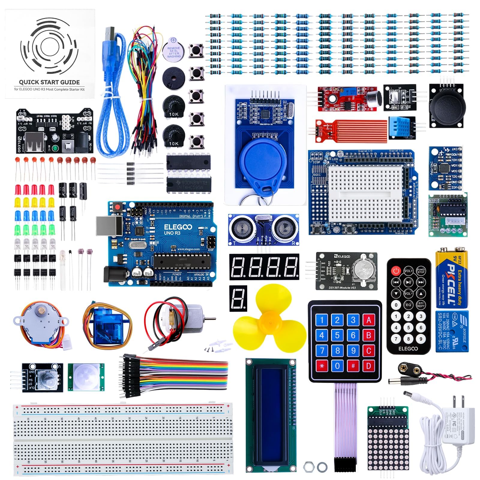 ELEGOO UNO R3 Ultimate Starter Kit Elektronik-Baukasten mit Tutorial