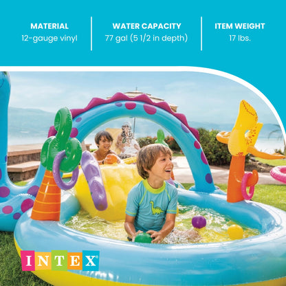 Intex Dinoland 57135EP Wasserspielcenter aufblasbar mit Rutsche