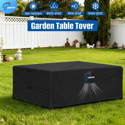 SIRUITON Gartenmöbel-Abdeckung wasserdicht schwarz 250x250x90 cm