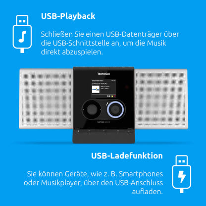 TechniSat MULTYRADIO 600 CD IR Internetradio - Silber/Schwarz