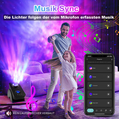 Blubbel LED Sternenhimmel Projektor – WLAN & App-Steuerung