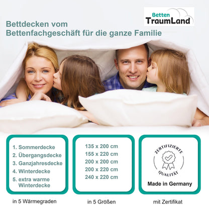 Schäfer Warme Winter-Daunendecke Bettdecke 100 Daunen – 135x200cm