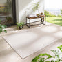Taracarpet In- & Outdoor Teppich Flachgewebe Creme Weiss 140x200 cm, Sisaloptik meliert