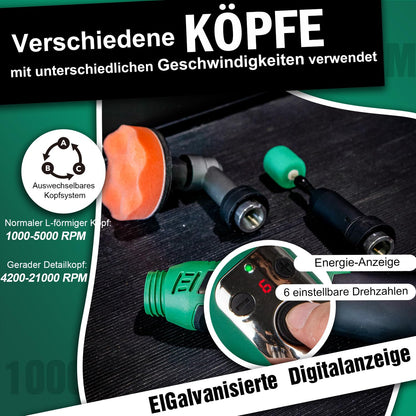 BATOCA S6 Mini Akku-Poliermaschine, 12V DA & RO Polierset