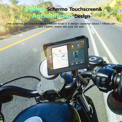 LAMTTO 7" Motorrad CarPlay & Android Auto Bildschirm IP67