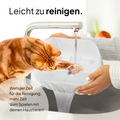 Pretty Paw Aqua Sense Katzenbrunnen kabellos mit Bewegungsmelder weiss