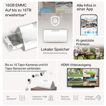 Tapo H500 HomeBase – 16GB Speicher, Matter-kompatibel