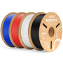ELEGOO Rapid PETG Filament 1.75 mm, 4 x 1 kg, Schwarz/Weiss/Rot/Blau – vier Pappspulen für den 3D-Druck