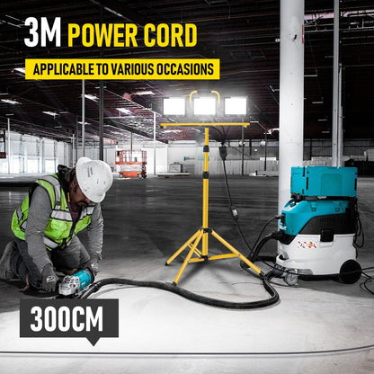 wowspeed LED Baustrahler 300W mit Stativ - Arbeitsleuchte
