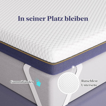 BedStory Gelschaum Matratzentopper 10cm - 180x200cm H3/H4