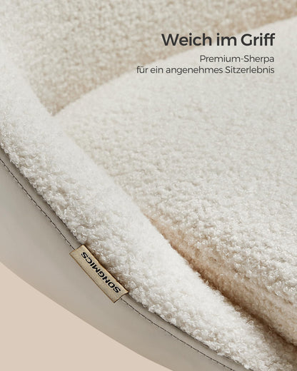 SONGMICS OBG020W01 Homeoffice Stuhl Sherpa – Cappuccinobeige