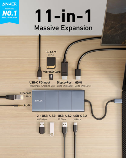 Anker 565 USB-C Dockingstation – 11-in-1 Hub mit 100W PD