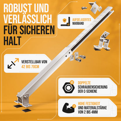 Lichtblicker Balkonkraftwerk Halterung verstellbar, 4er-Set