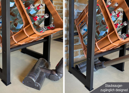 QUICK STAR Getränkekistenregal 3er Standregal 39x30x140cm