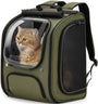 pecute Katzenrucksack Bubble, faltbar, mit Netzfenster, dunkelgrün
