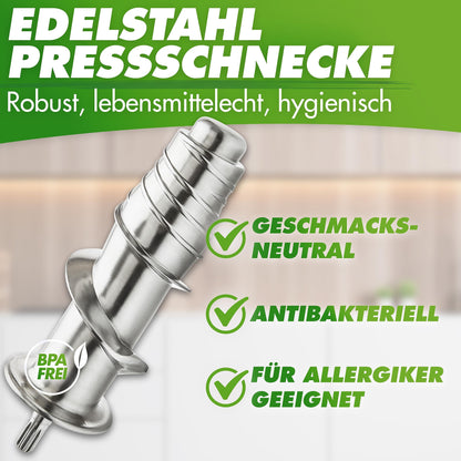 GREEN-PRESS Edelstahl Slow Juicer Entsafter - Testsieger 2023