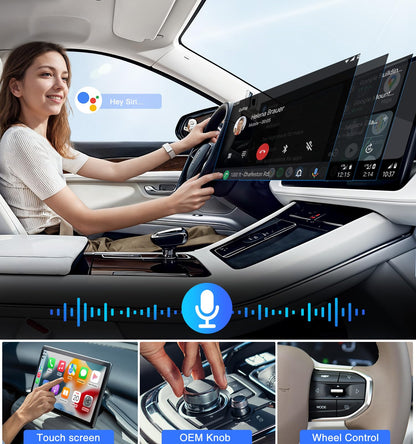 AIZEO Wireless CarPlay Adapter SYY03 für iPhone, Schwarz