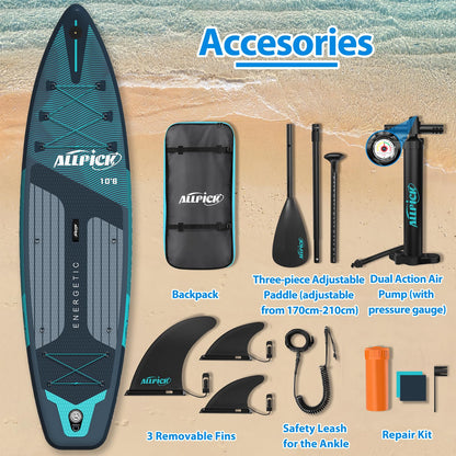 ALLPICK Premium SUP Board Aufblasbar Set - Premium-Grün