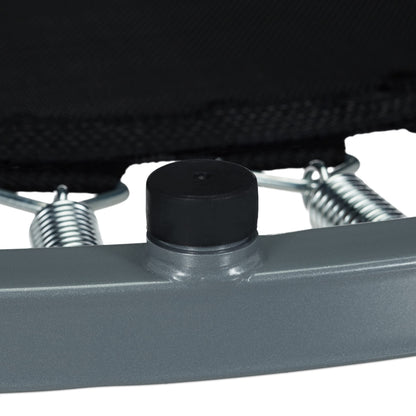 Relaxdays Fitness-Trampolin faltbar, Indoor, blau-schwarz