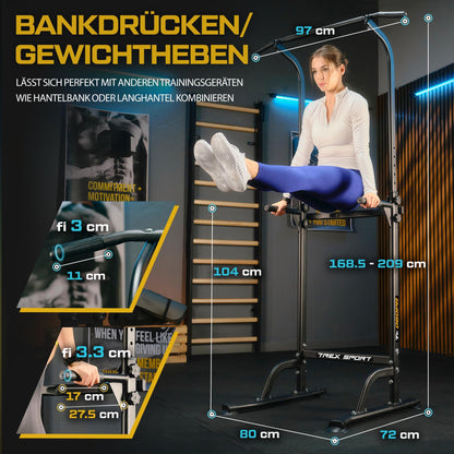 TREX SPORT Power Tower TX-060PR, Dip Station und Klimmzugstange