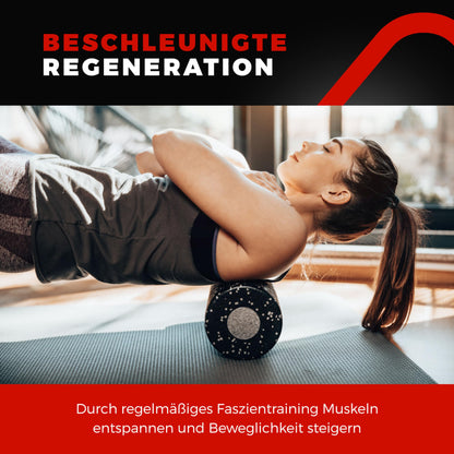 Fas Fit Faszienrolle Set 8-teilig rot – Faszienball und Massageball