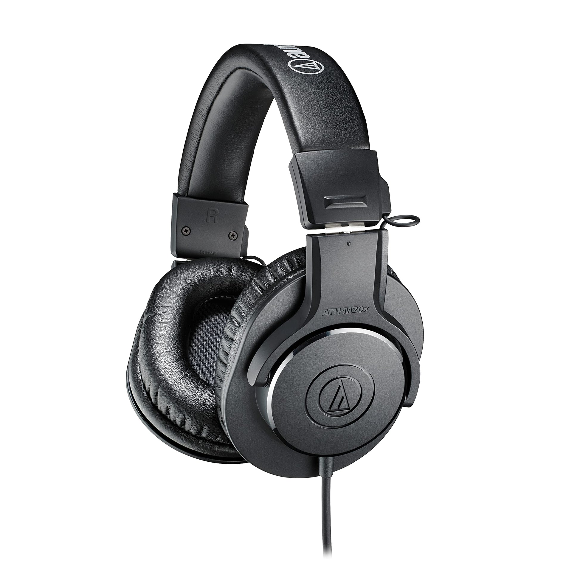 Audio-Technica ATH-M20X Professioneller Monitorkopfhörer Schwarz mit ohrumschliessendem Design und 3 m Kabel