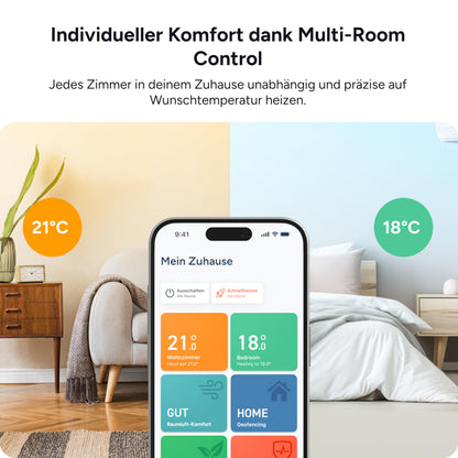 tado° Smartes Heizkörperthermostat X mit App- und Sprachsteuerung