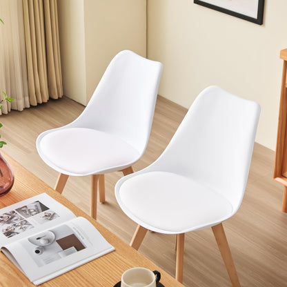 Deuline Oslo Esszimmer Polsterstuhl - 4er-Set Weiss 521249