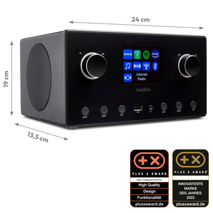 MEDION P85444 2.1 Internetradio Subwoofer DAB+ WLAN schwarz