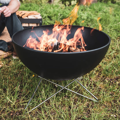 höfats Bowl 57 Feuerschale - Edelstahl Sternfuss schwarz