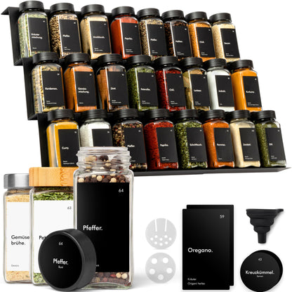 KIVY Gewürzregal Schubladen Organizer – 24 Gläser, verstellbar
