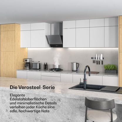 Klarstein Verosteel Kopffreihaube 45 cm - Edelstahl & Glas