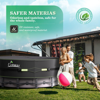 UIRWAY 640 cm Poolabdeckung 420D Winterabdeckung - Oberirdisch