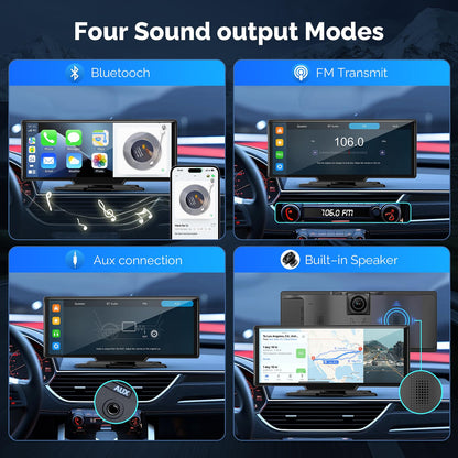 Alpinetech 10,26 Zoll Carplay Android Auto Display Dashcam