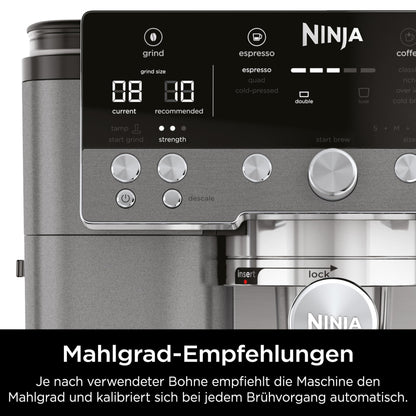 Ninja Luxe Premier 3-in-1 Kaffeemaschine - Grau-Metall ES601EUGM