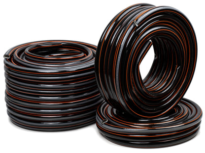 STRÜBER CARBON Gartenschlauch 4-lagig, PVC, 3/4 Zoll, 50 m – Bewässerungsschlauch mit Kreuzgewebe