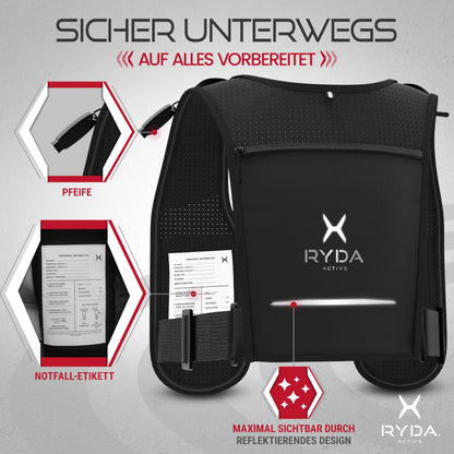 RYDA ACTIVE Laufweste Damen & Herren mit wasserdichter Handytasche