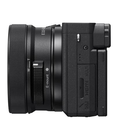 Sony Alpha 6400 mit 16-50mm Objektiv, spiegellose APS-C Systemkamera