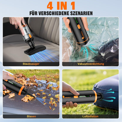 RABIGALA Akku-Handstaubsauger 4-in-1, 30000 Pa, 140 W, kabellos