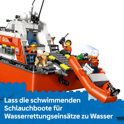 LEGO City Rettungsboot der Küstenwache mit Hubschrauber 60504