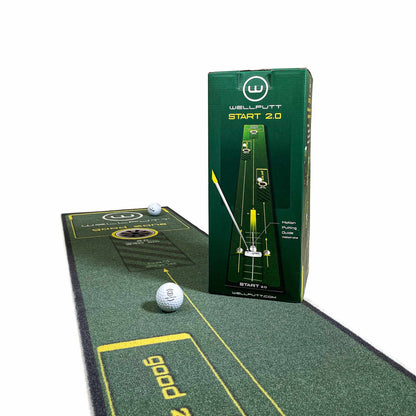 WELLPUTT Start 2.0 Puttingmatte für Golftraining - 3m