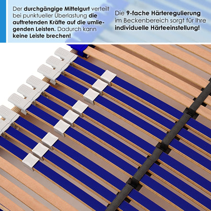 Schlummerparadies Comfort 44 Vario Lattenrost 90x200 cm, Buche