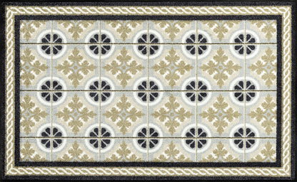 wash+dry Kitchen Tiles Fußmatte 75x120 cm – Indoor/Outdoor. Rechteckige Schmutzfangmatte mit Fliesenmuster für Innen- und Außenbereiche.