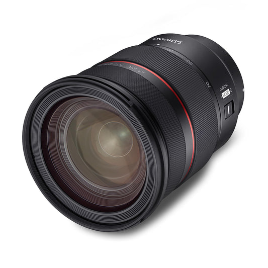 Samyang AF 24-70mm F2.8 FE Vollformat Objektiv – Sony E. Schwarzes zylindrisches Autofokus-Zoomobjektiv für Sony E-Mount.
